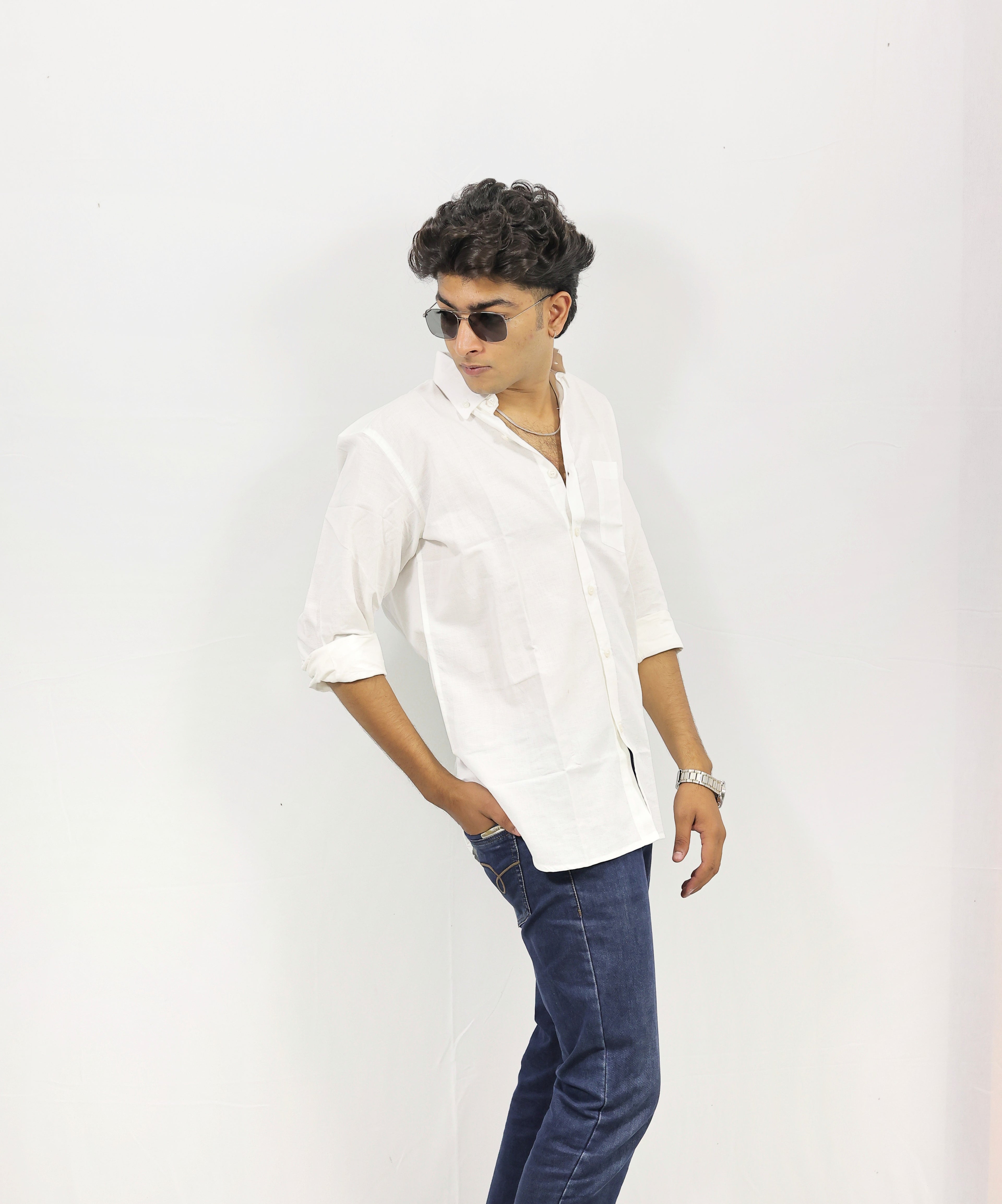 White Linen Shirt