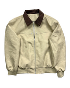 Classic Beige Jacket with Corduroy Collar
