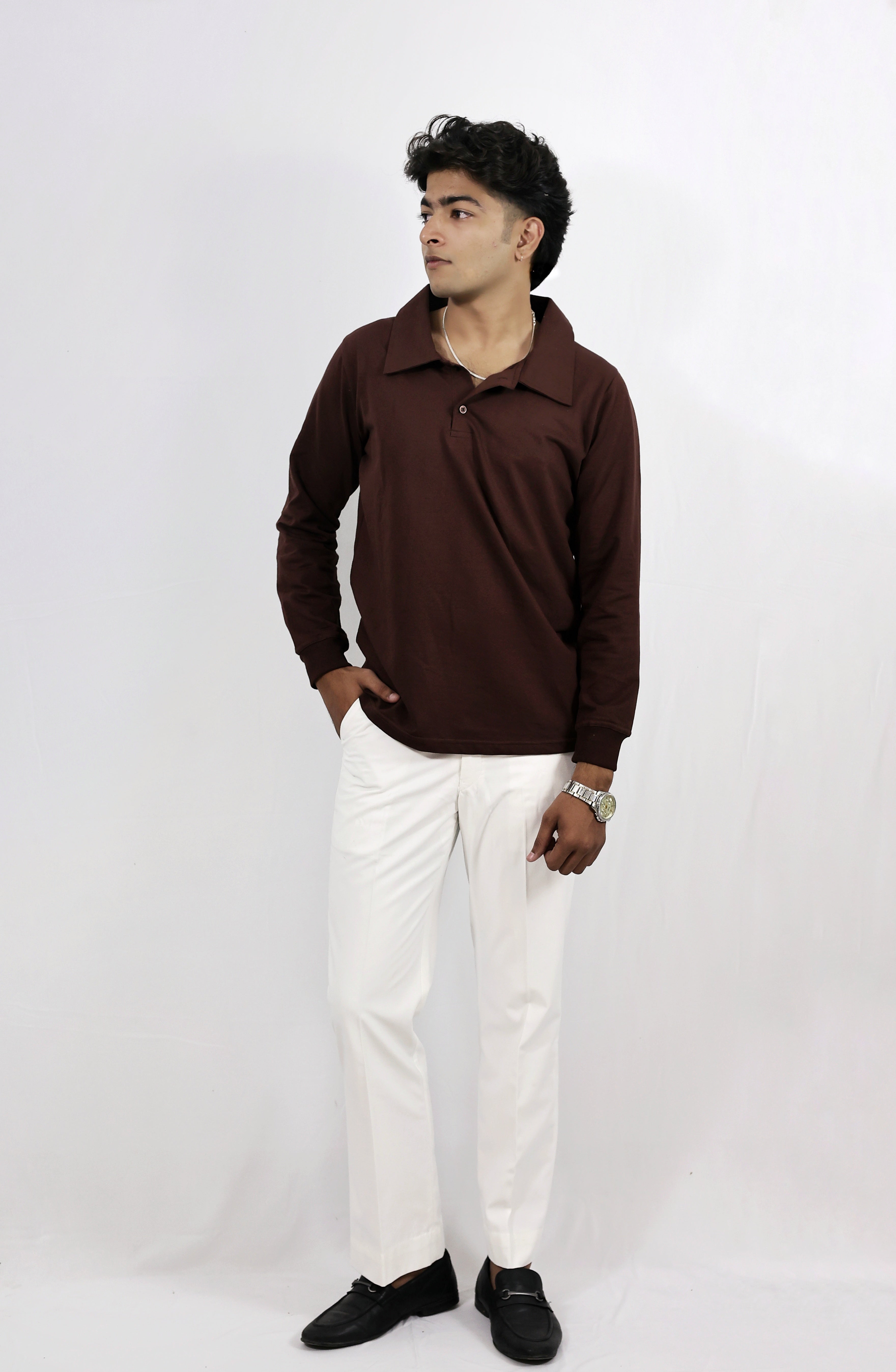 Brown Full Sleevs  Polo