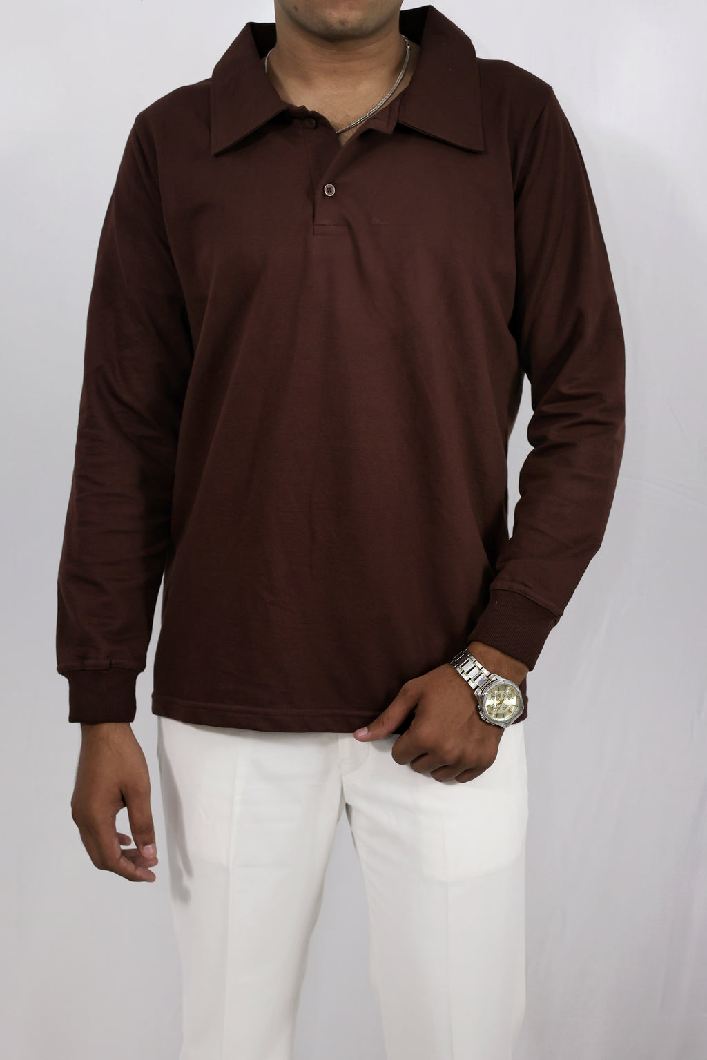 Brown Full Sleevs  Polo