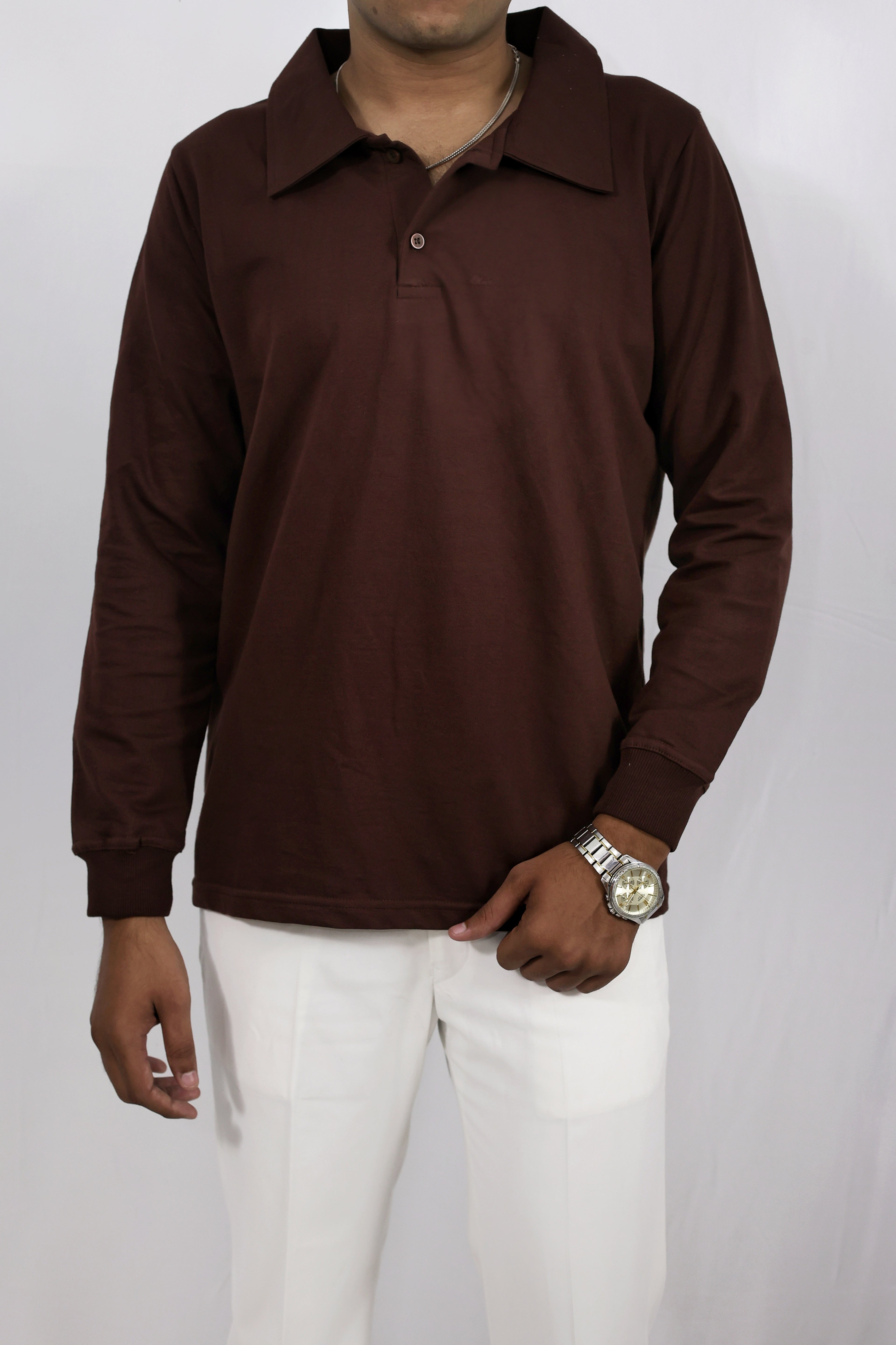 Brown Full Sleevs  Polo