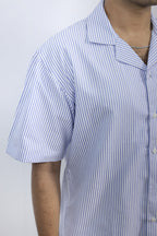 Stripes Oversized Half Shirt