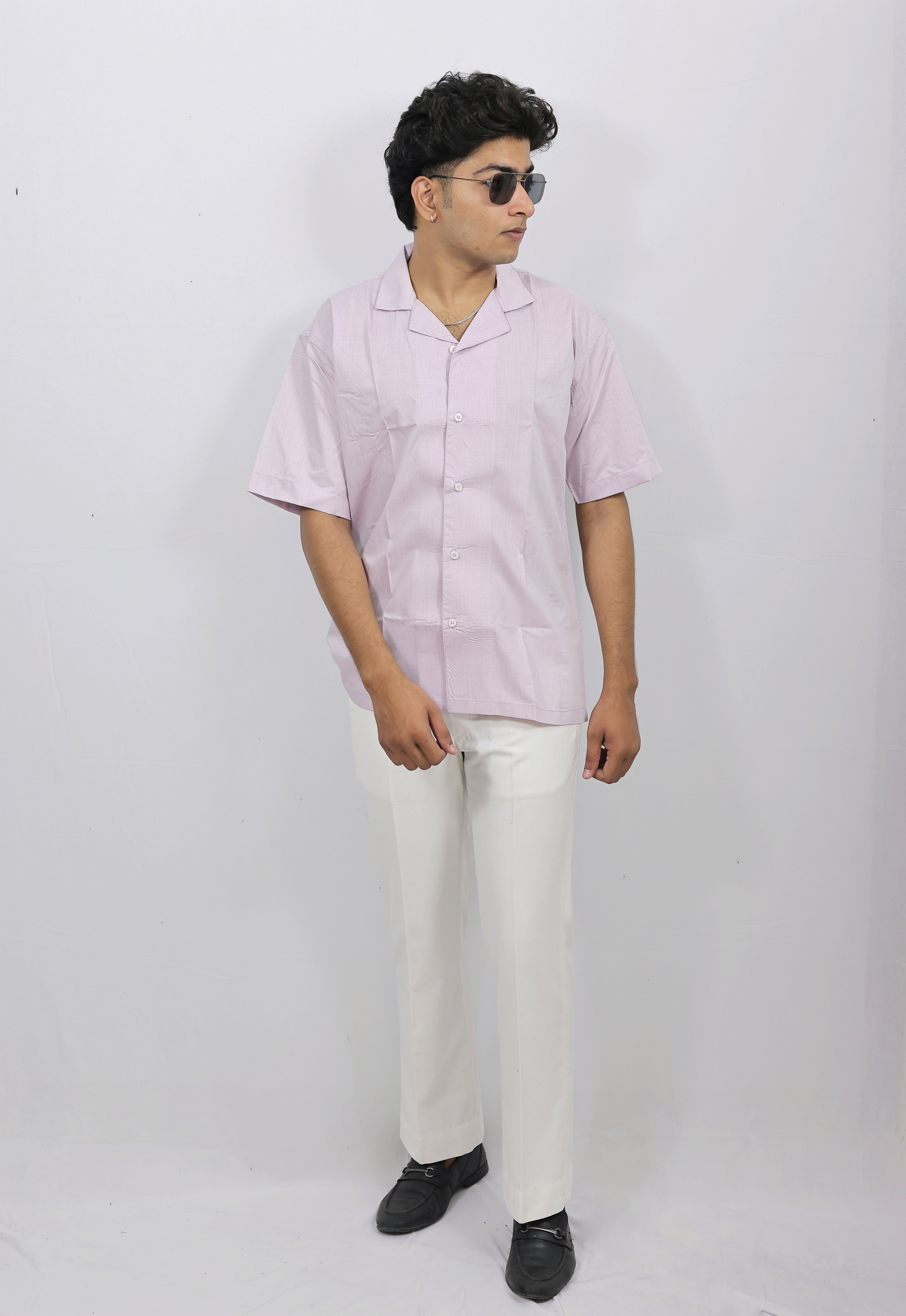 Pink Oversized Half Shirt