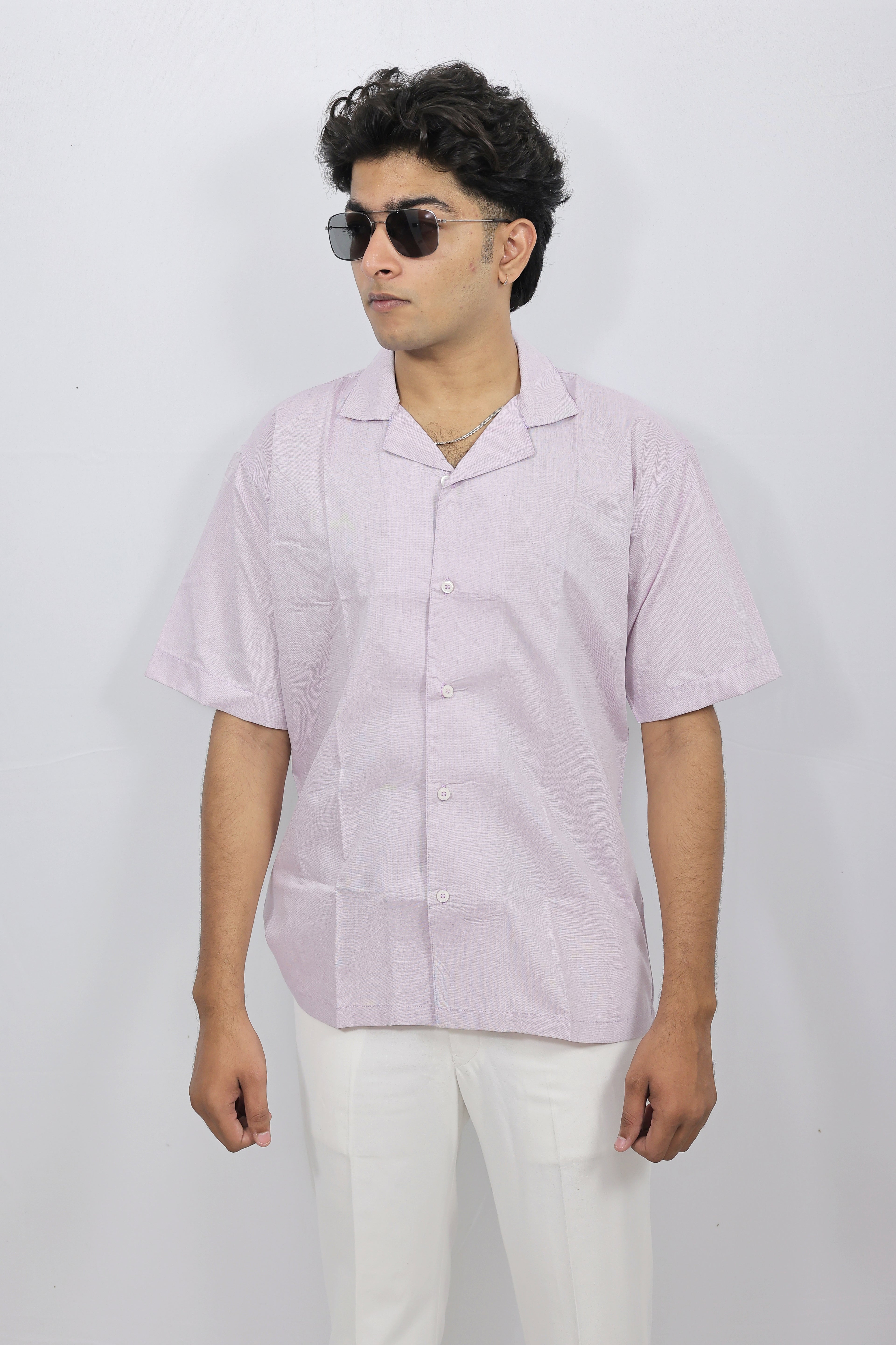 Pink Oversized Half Shirt