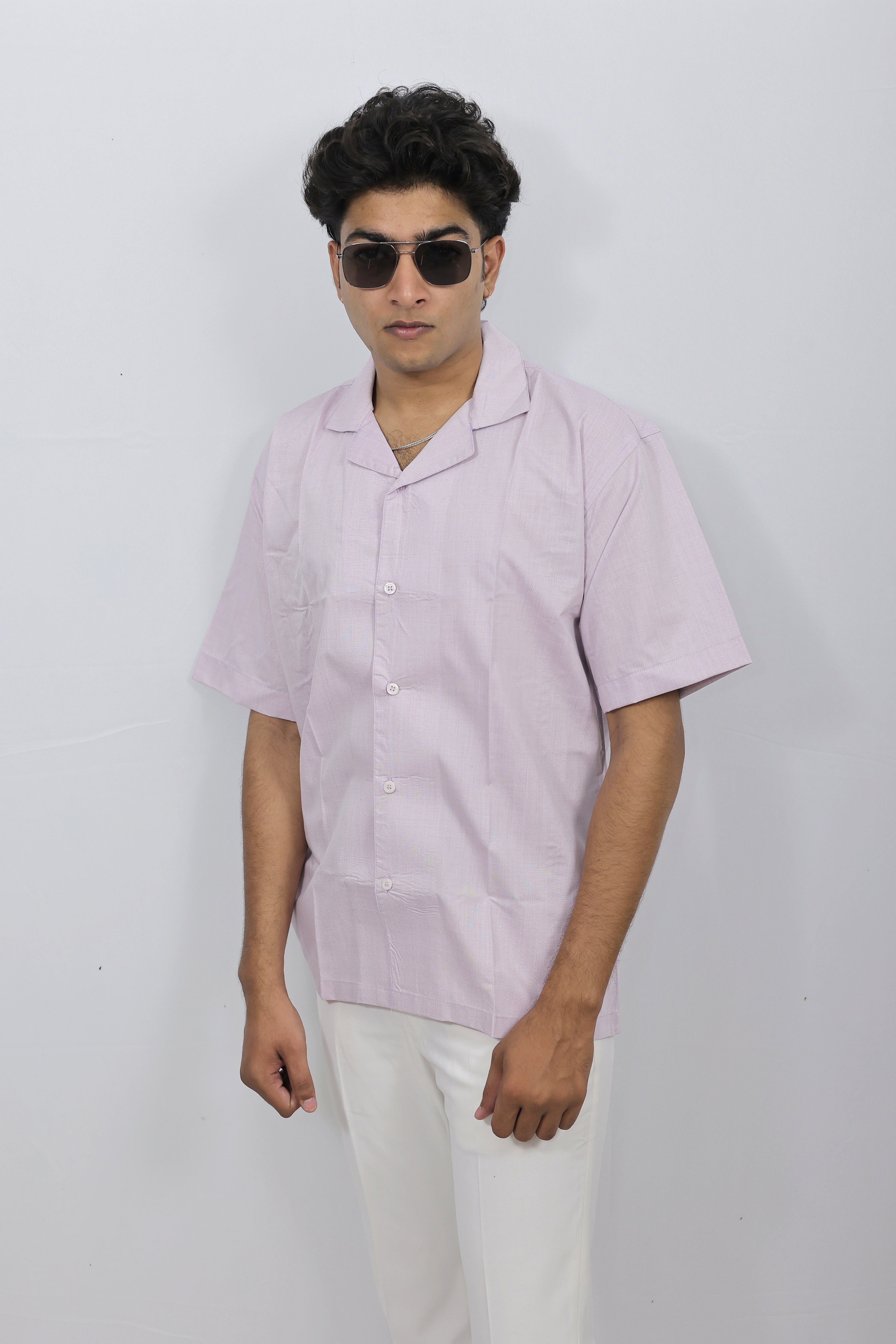 Pink Oversized Half Shirt