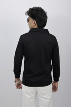 Black Full Sleeves Polo