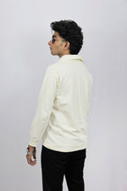Off White Full Sleeves Polo