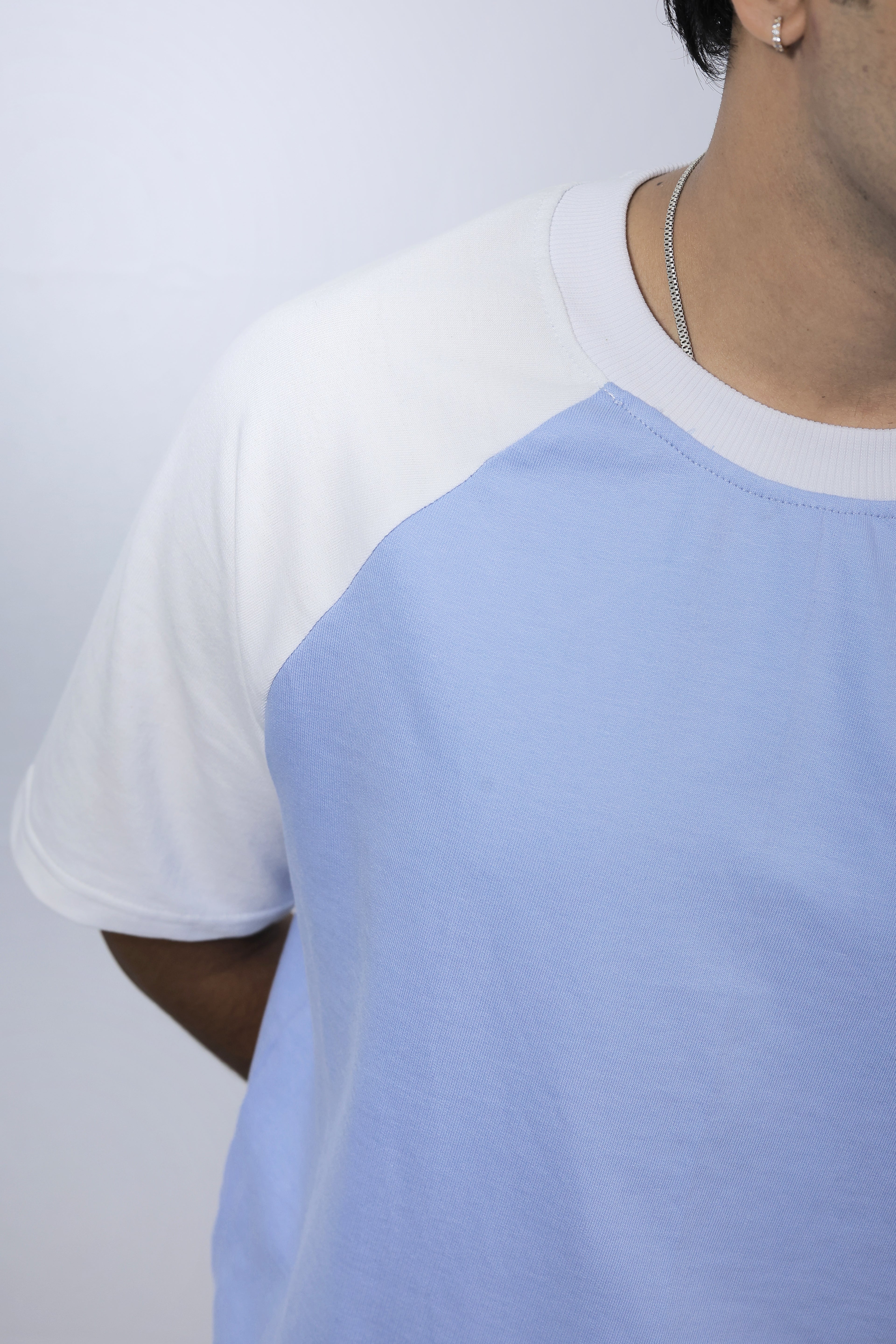 Regular Fit Raglan Sky Blue Tee
