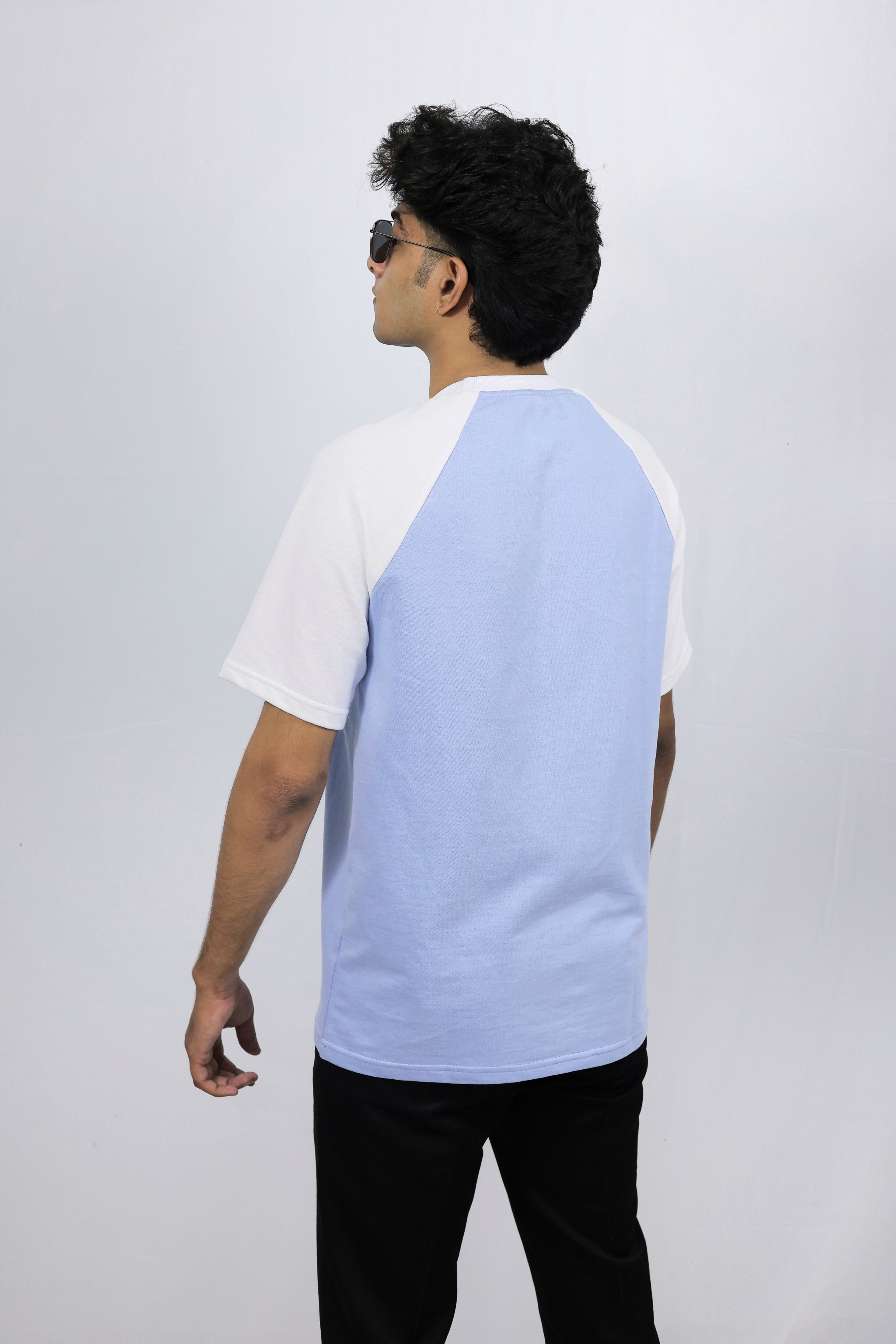 Regular Fit Raglan Sky Blue Tee
