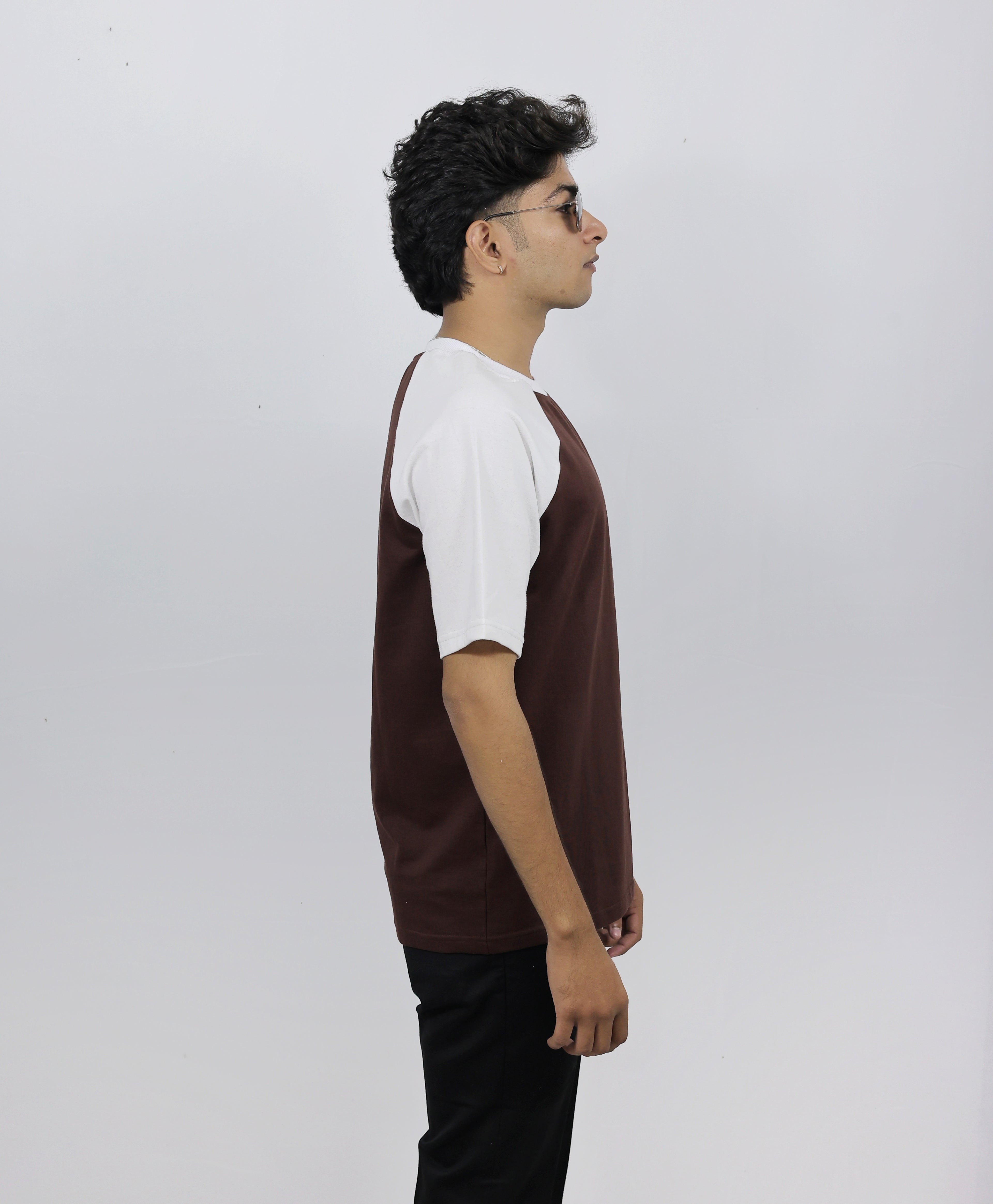 Regular Fit Raglan Coffee Tee