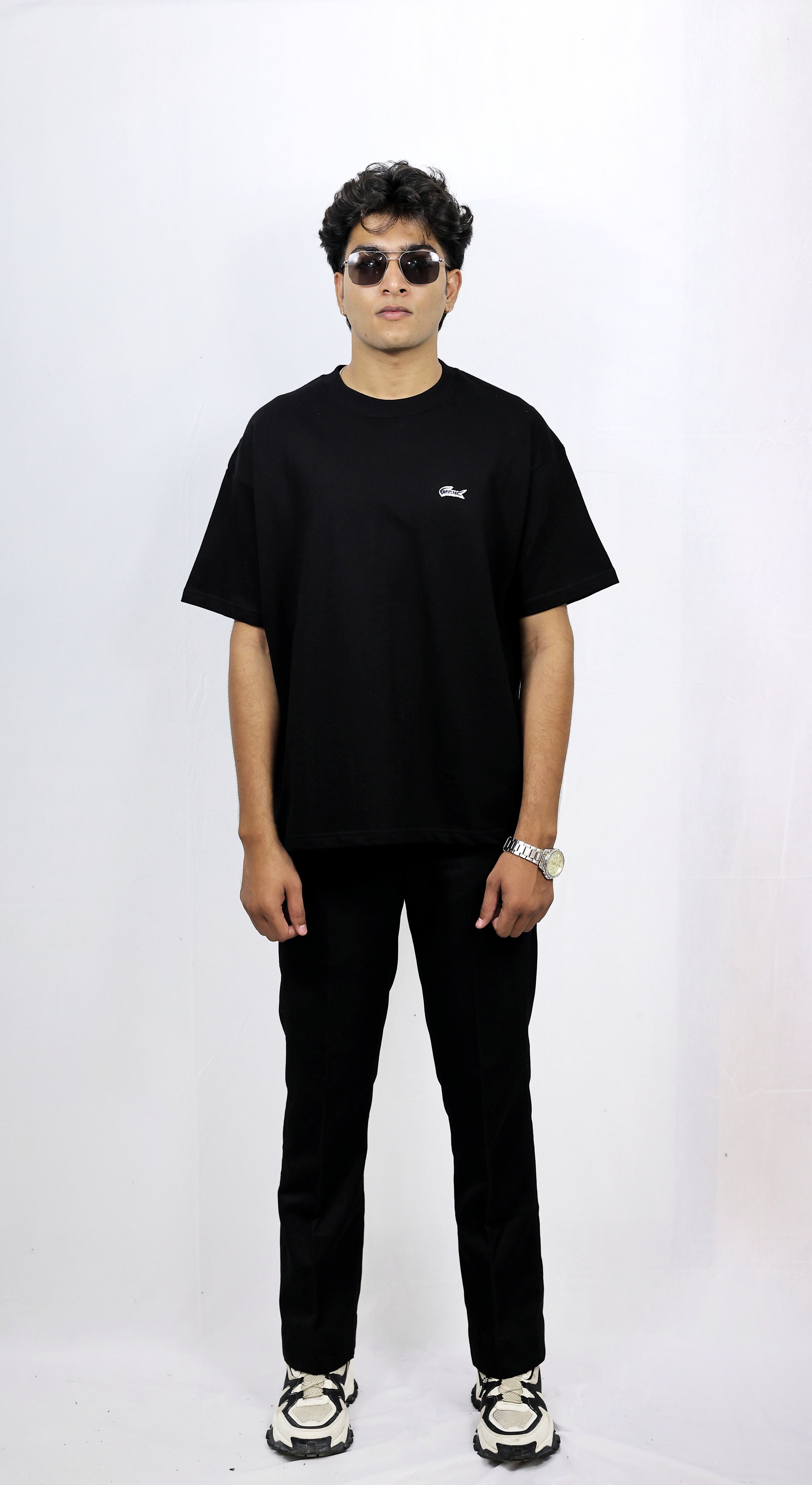 Oversized Scorpion Puff Black Tee