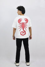 Oversized Scorpion Puff White Tee