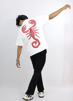 Oversized Scorpion Puff White Tee