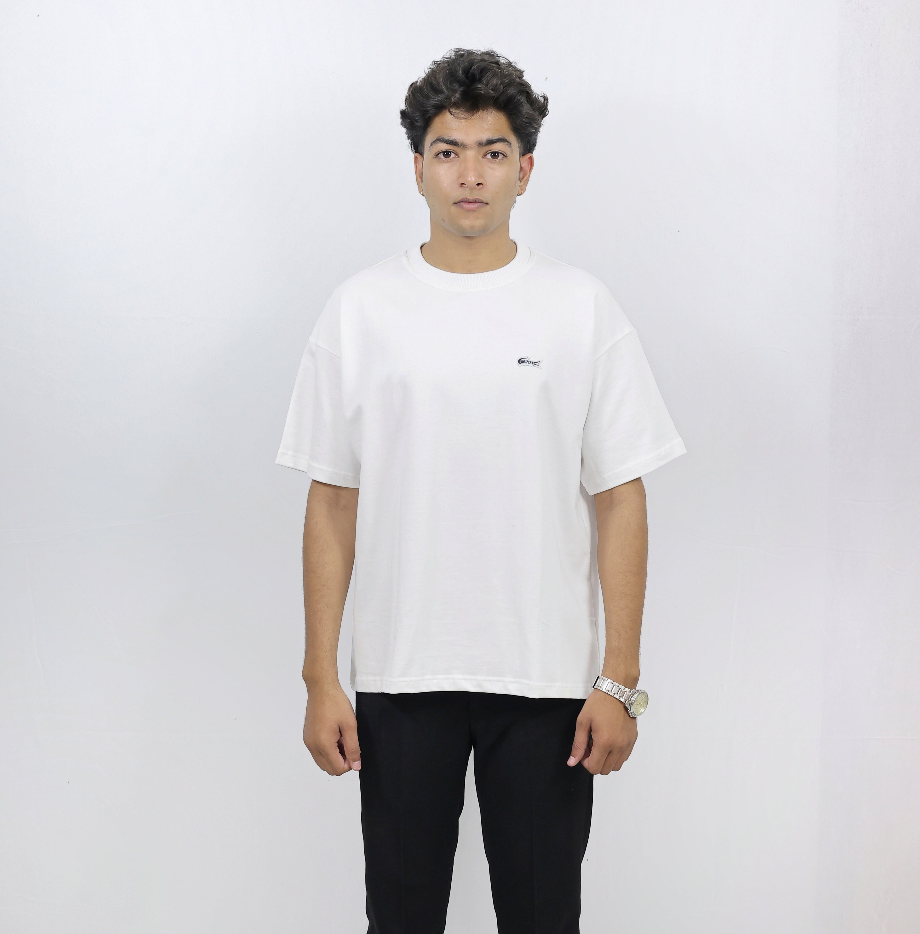 Oversized Scorpion Puff White Tee
