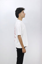 Oversized Scorpion Puff White Tee