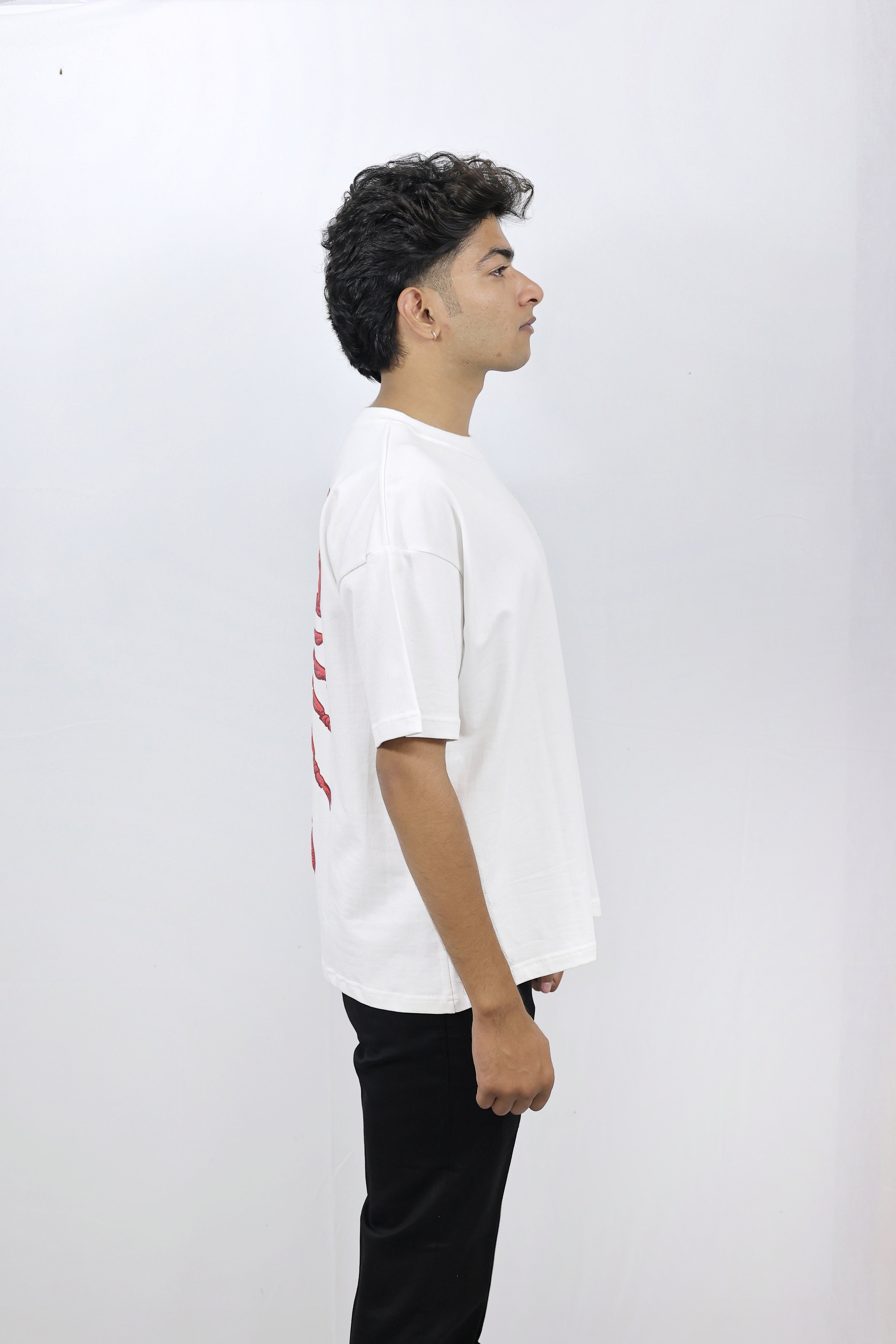 Oversized Scorpion Puff White Tee