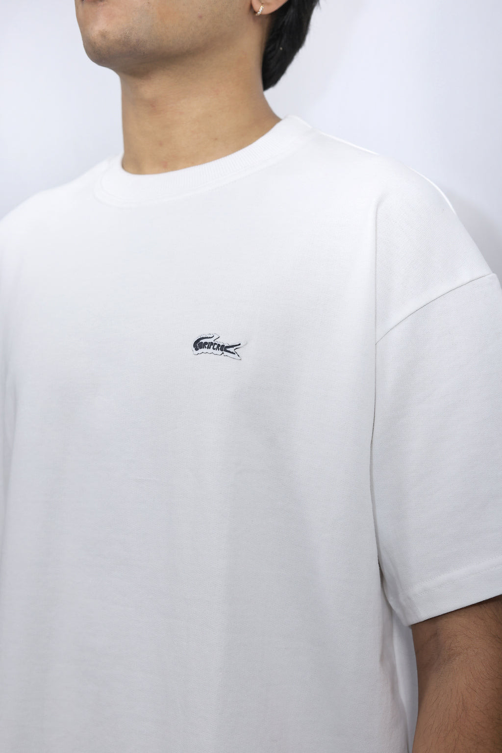 Oversized White Ferrari Tee