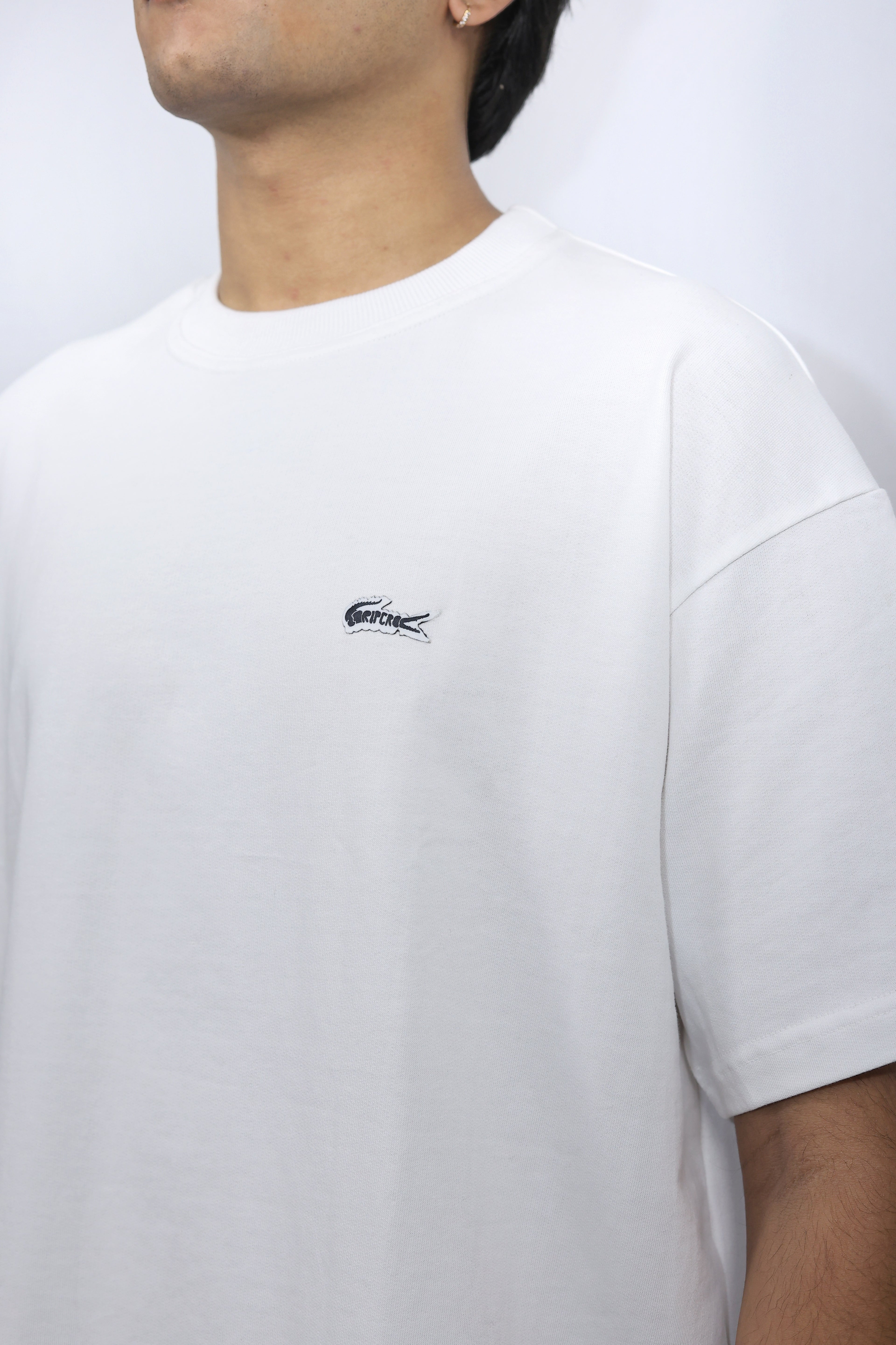 Oversized White Ferrari Tee