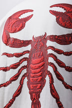 Oversized Scorpion Puff White Tee