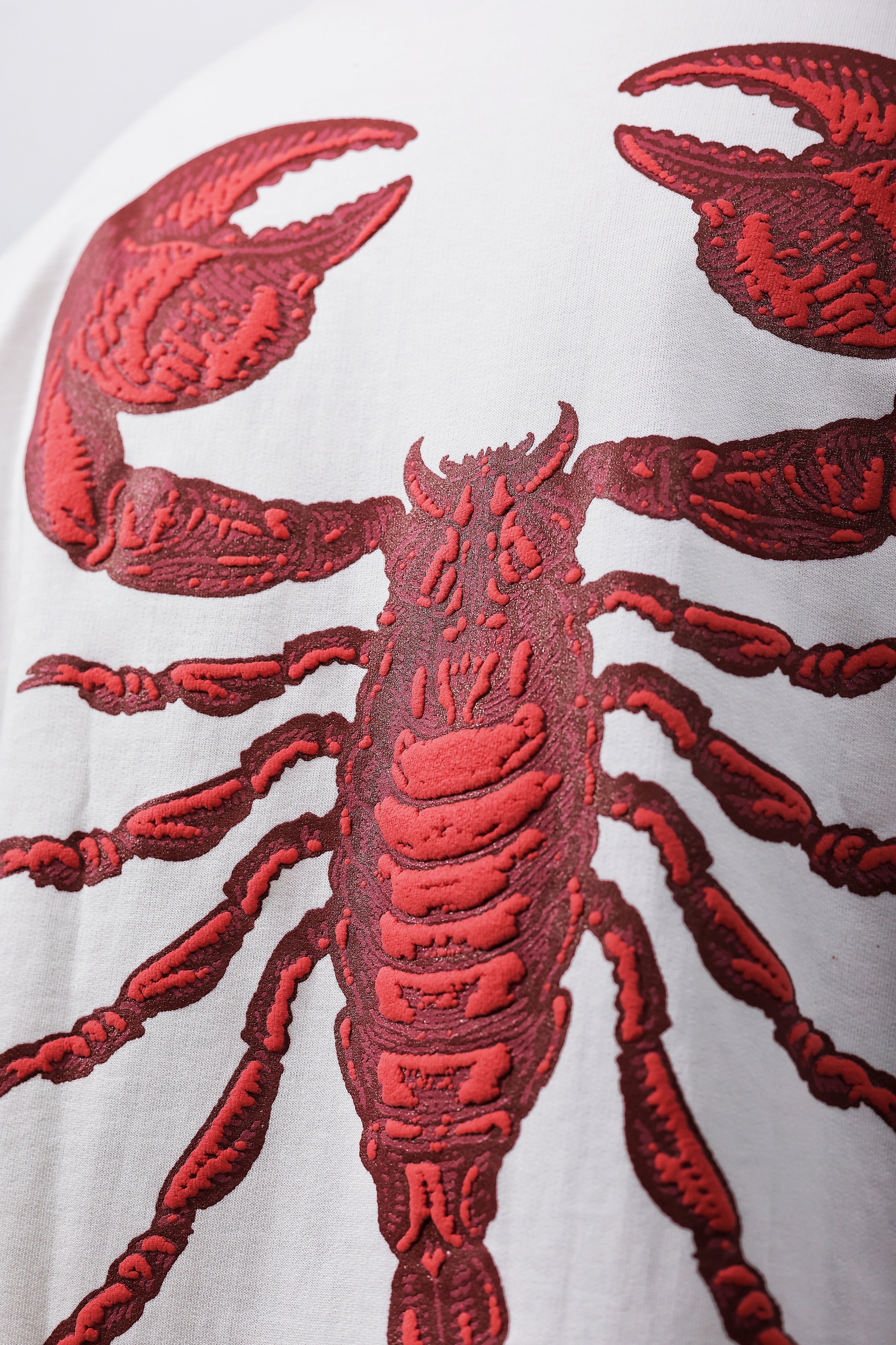 Oversized Scorpion Puff White Tee