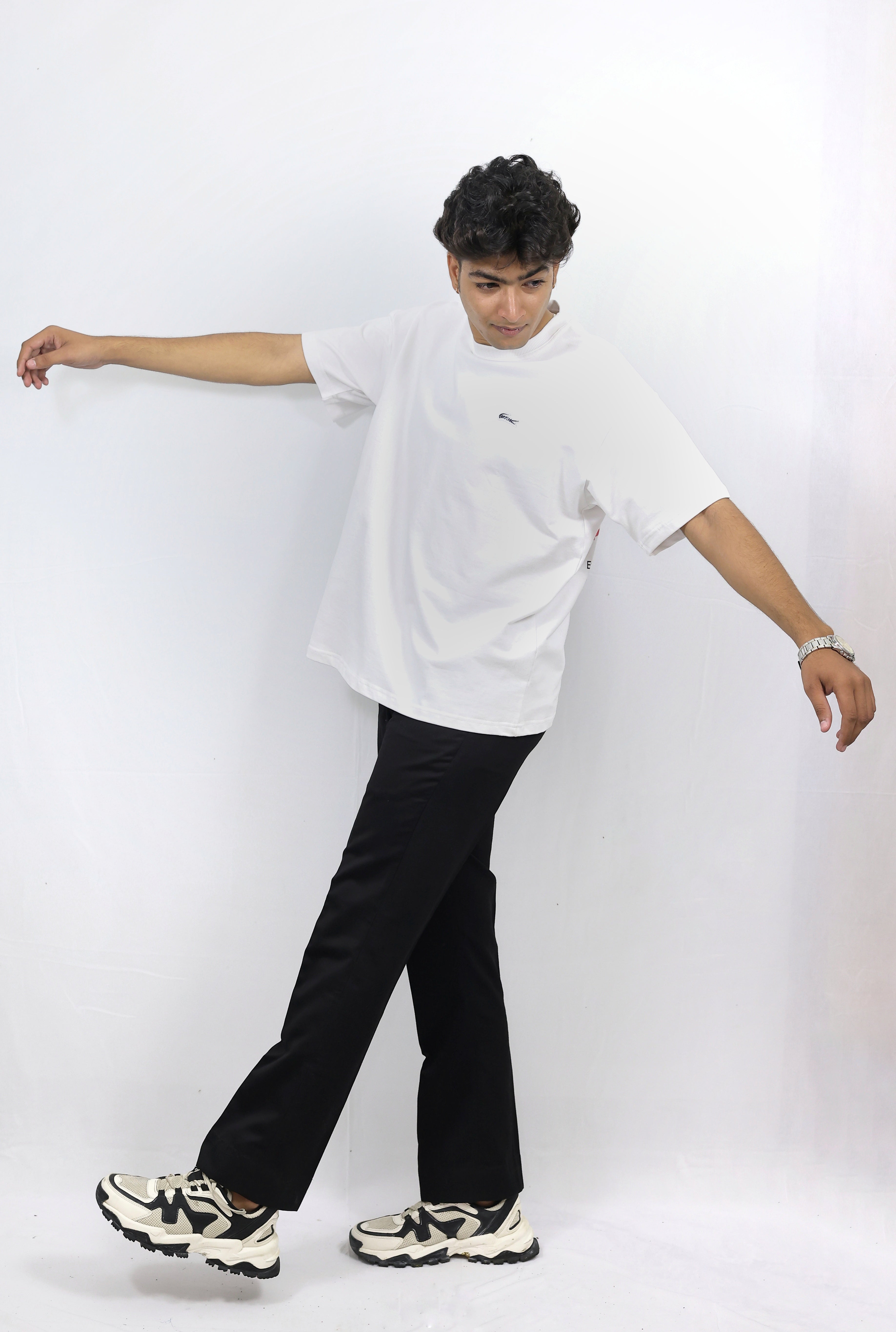 Oversized White Ferrari Tee