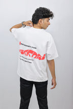 Oversized White Ferrari Tee