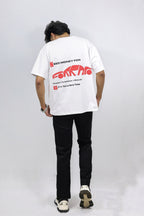Oversized White Ferrari Tee