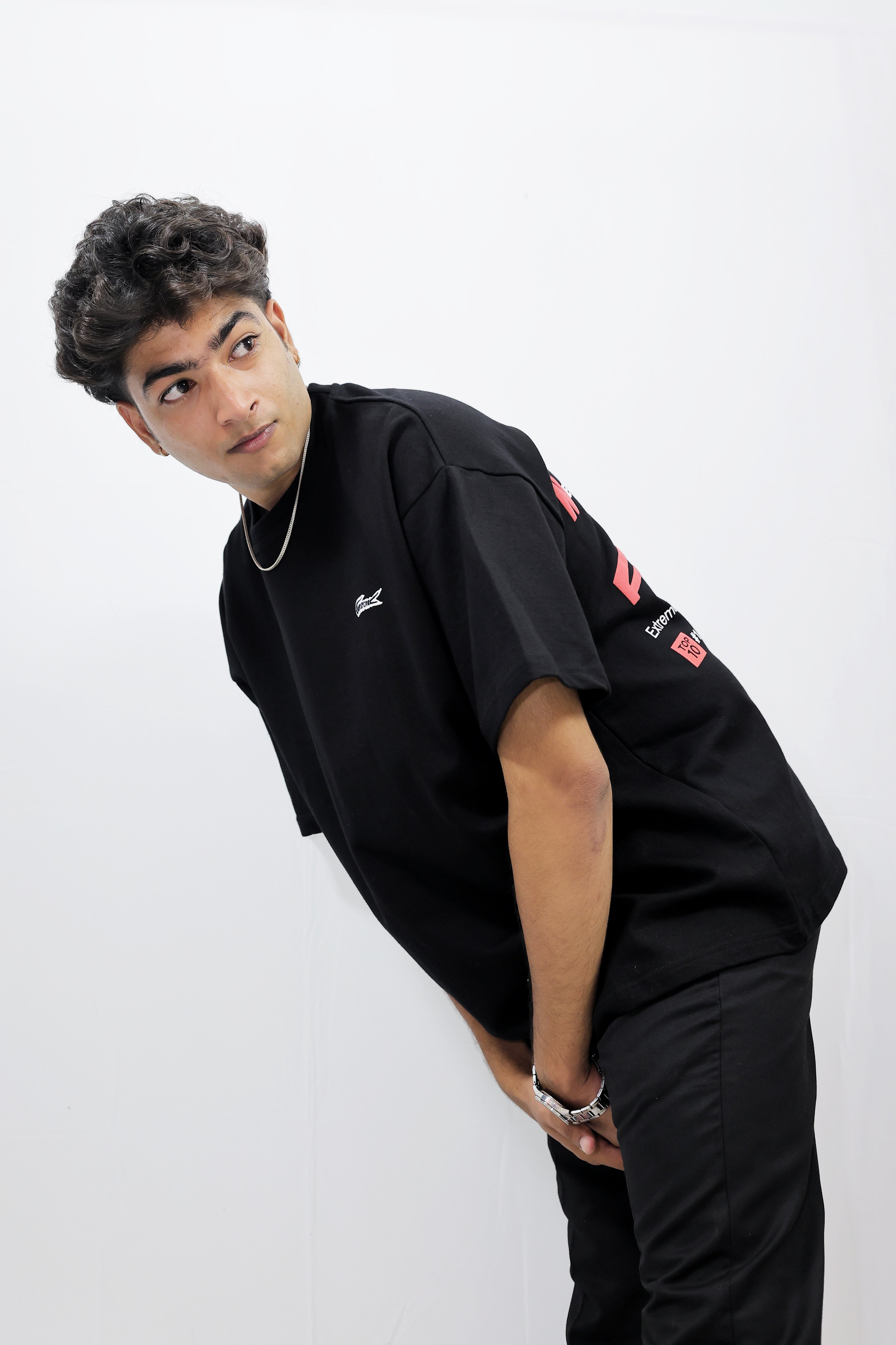 Oversized Black Ferrari Tee