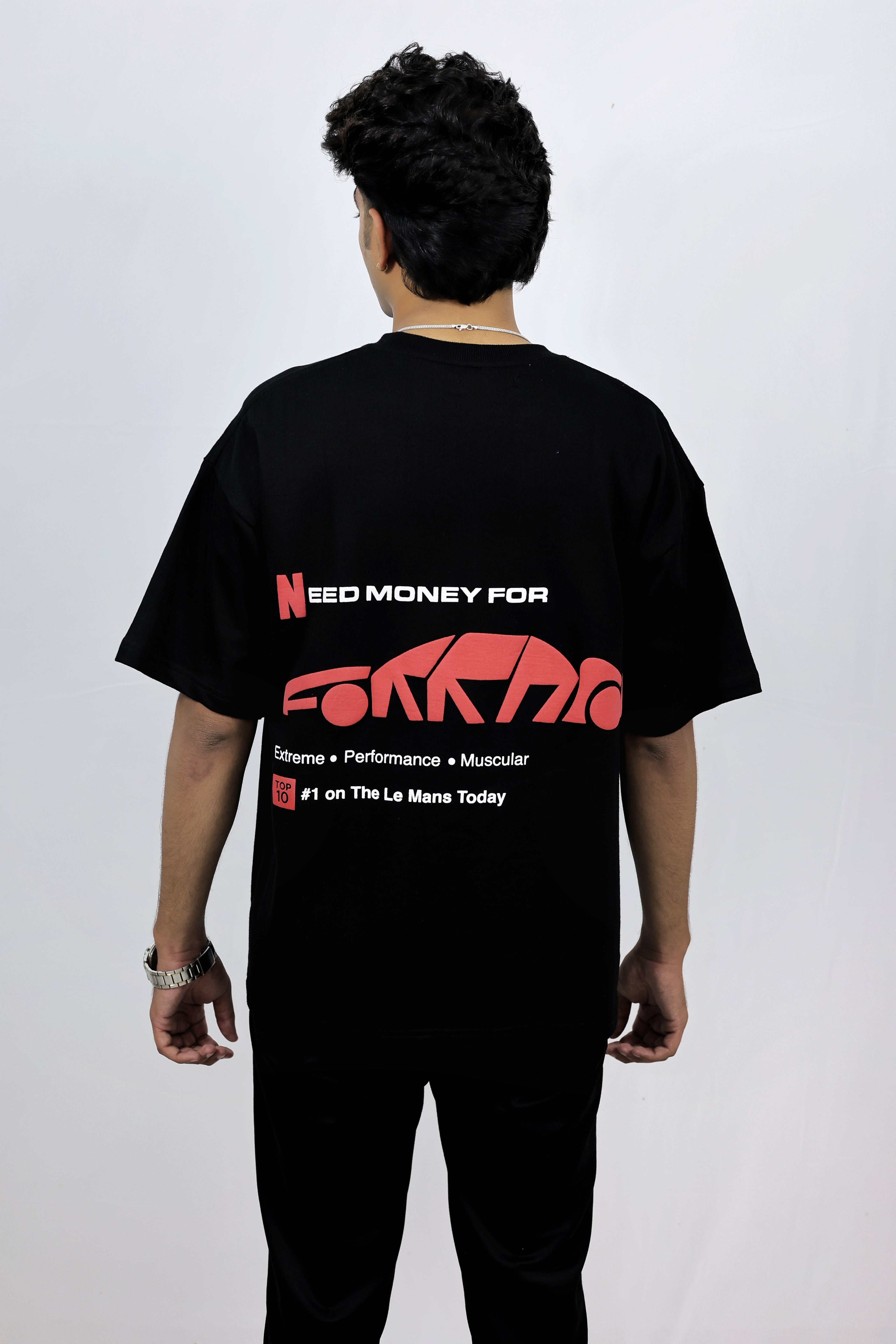 Oversized Black Ferrari Tee