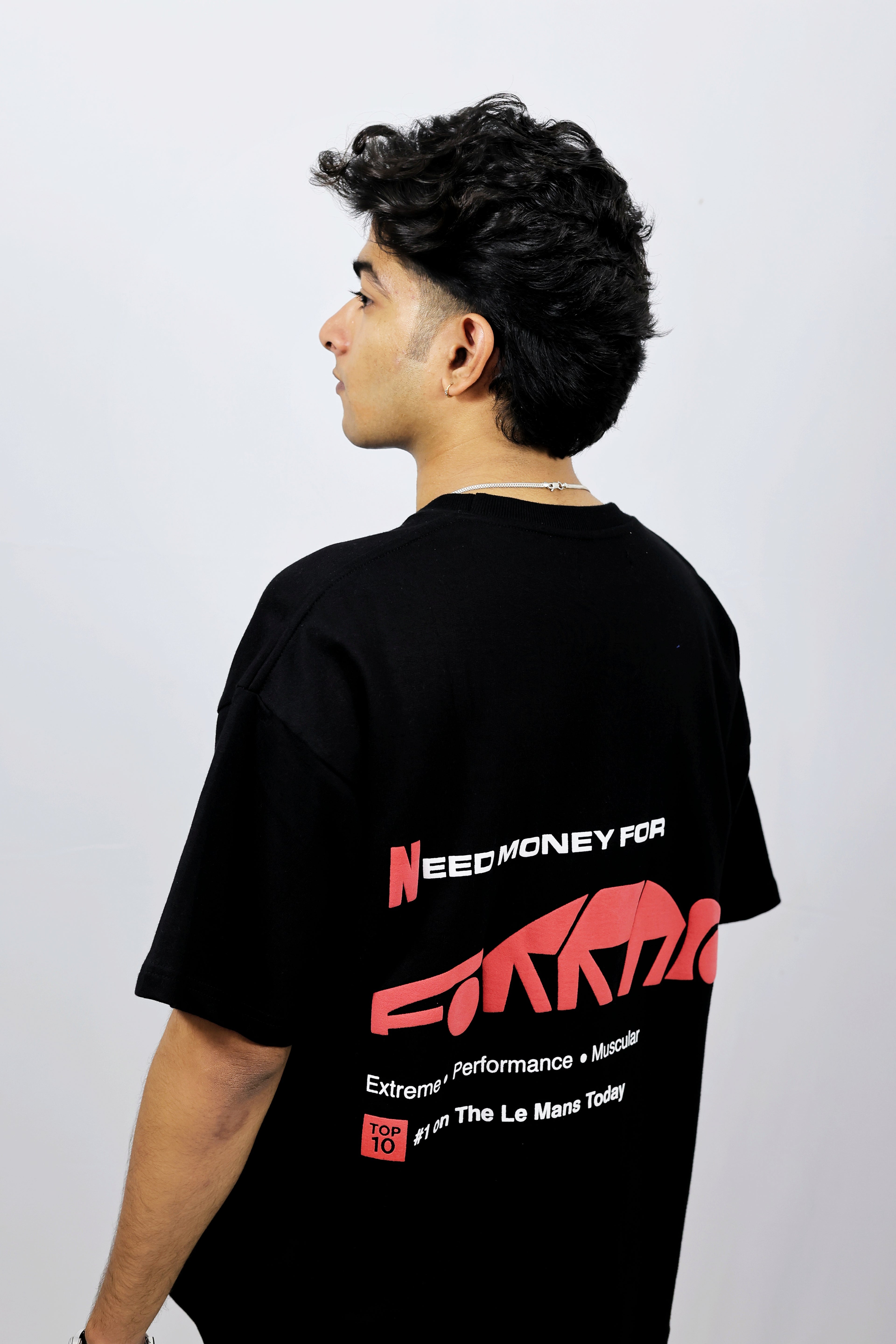 Oversized Black Ferrari Tee