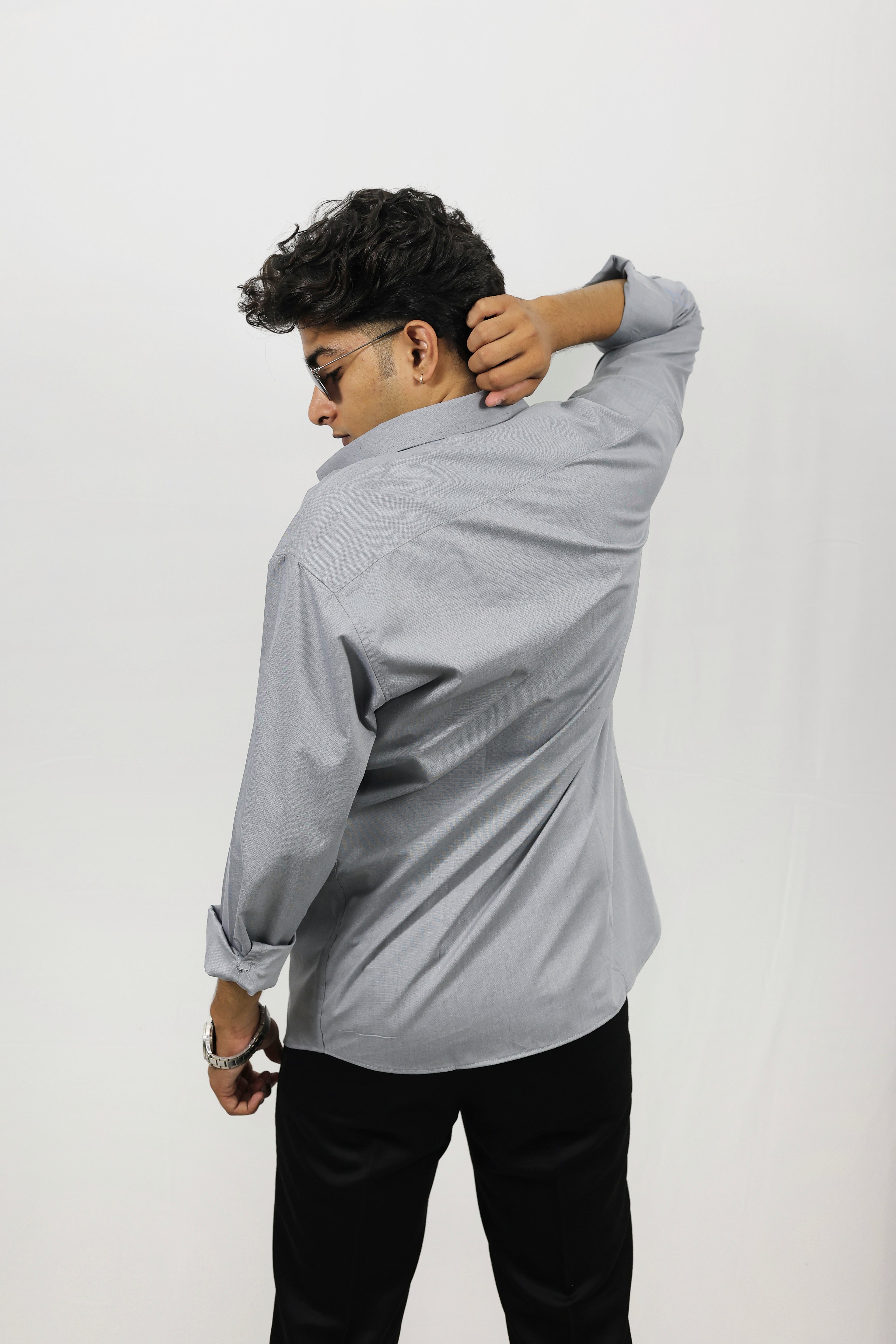 Grey Solid Shirt