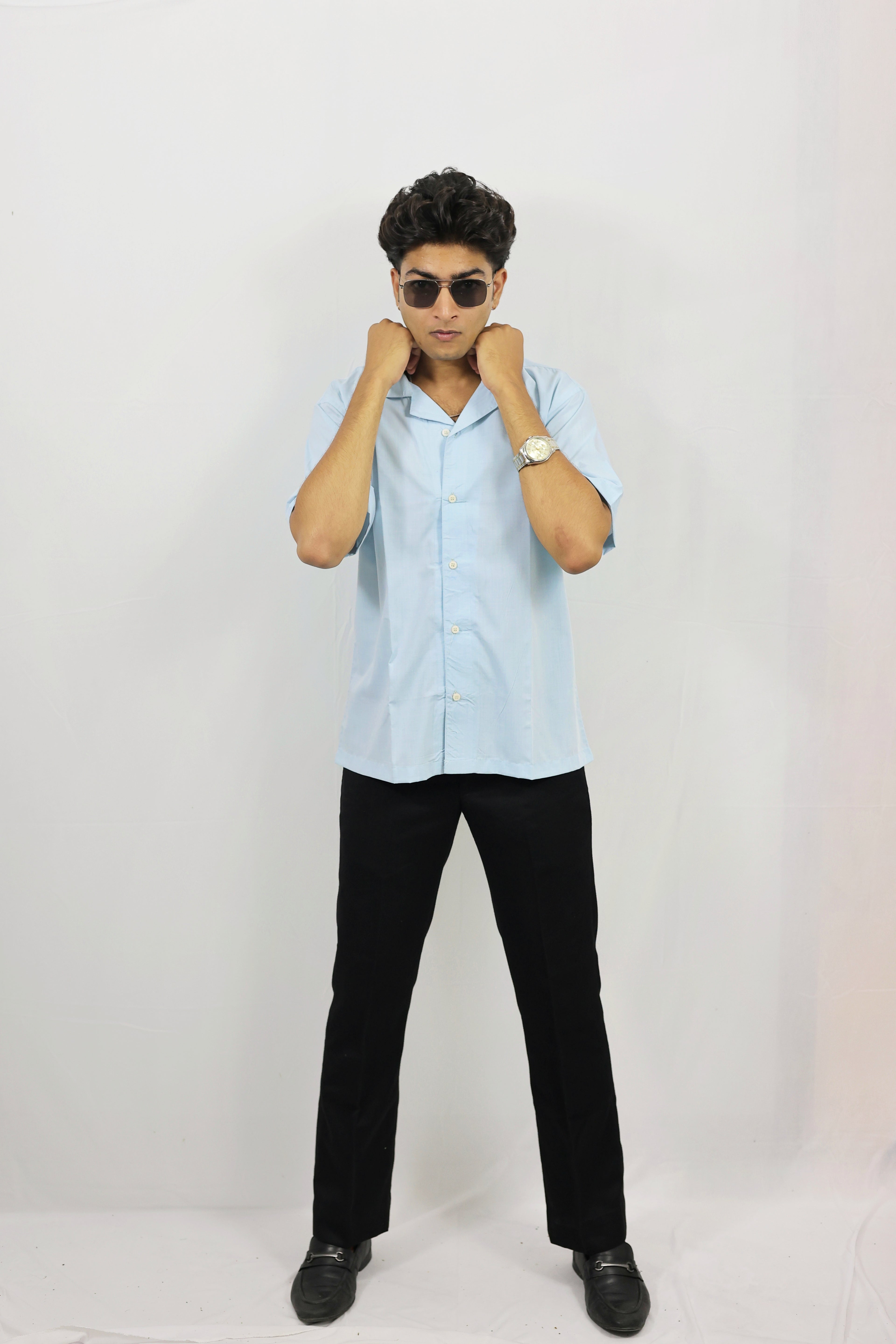 Sky Blue Oversized Shirt
