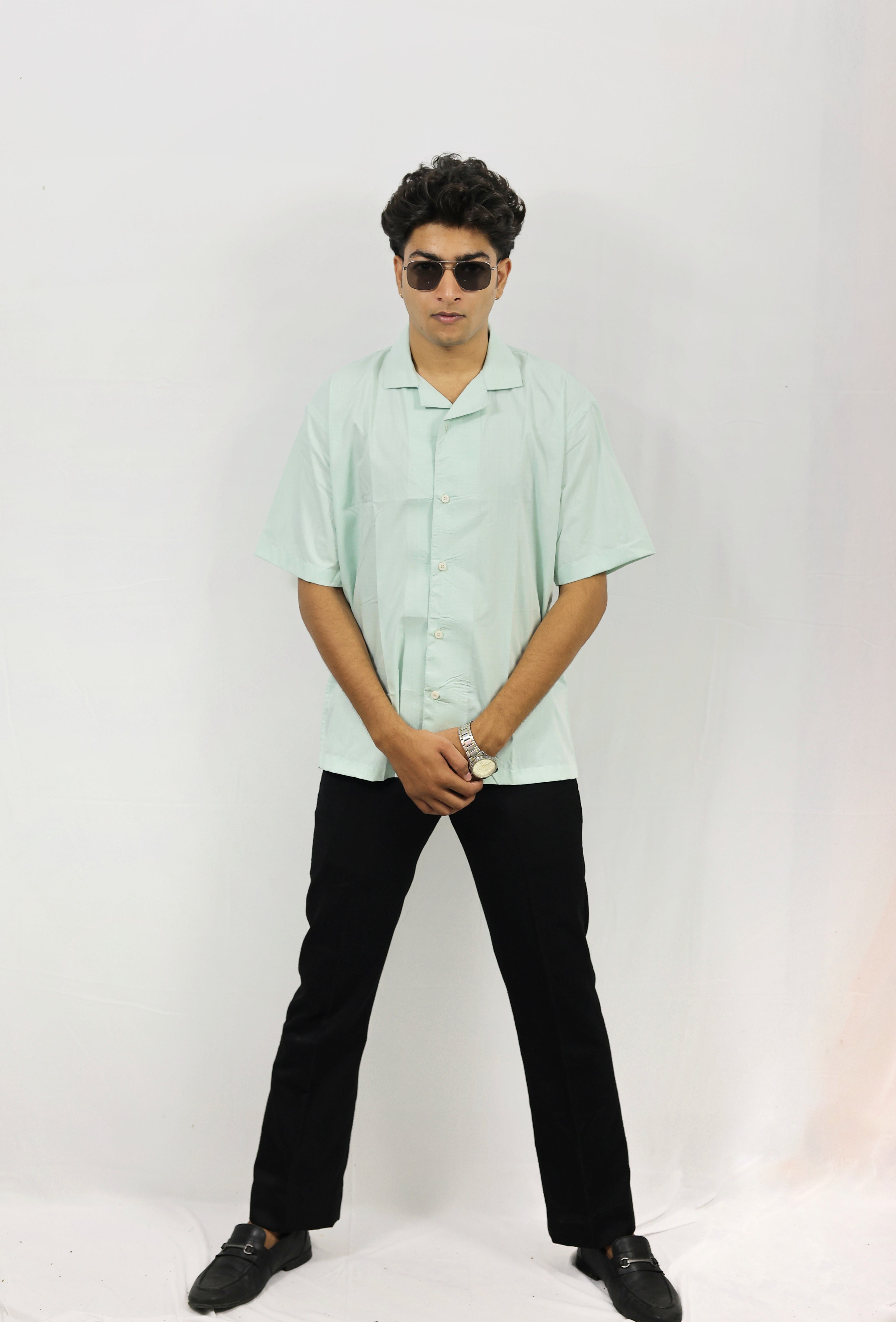 Cardamom  Oversized Half Shirt