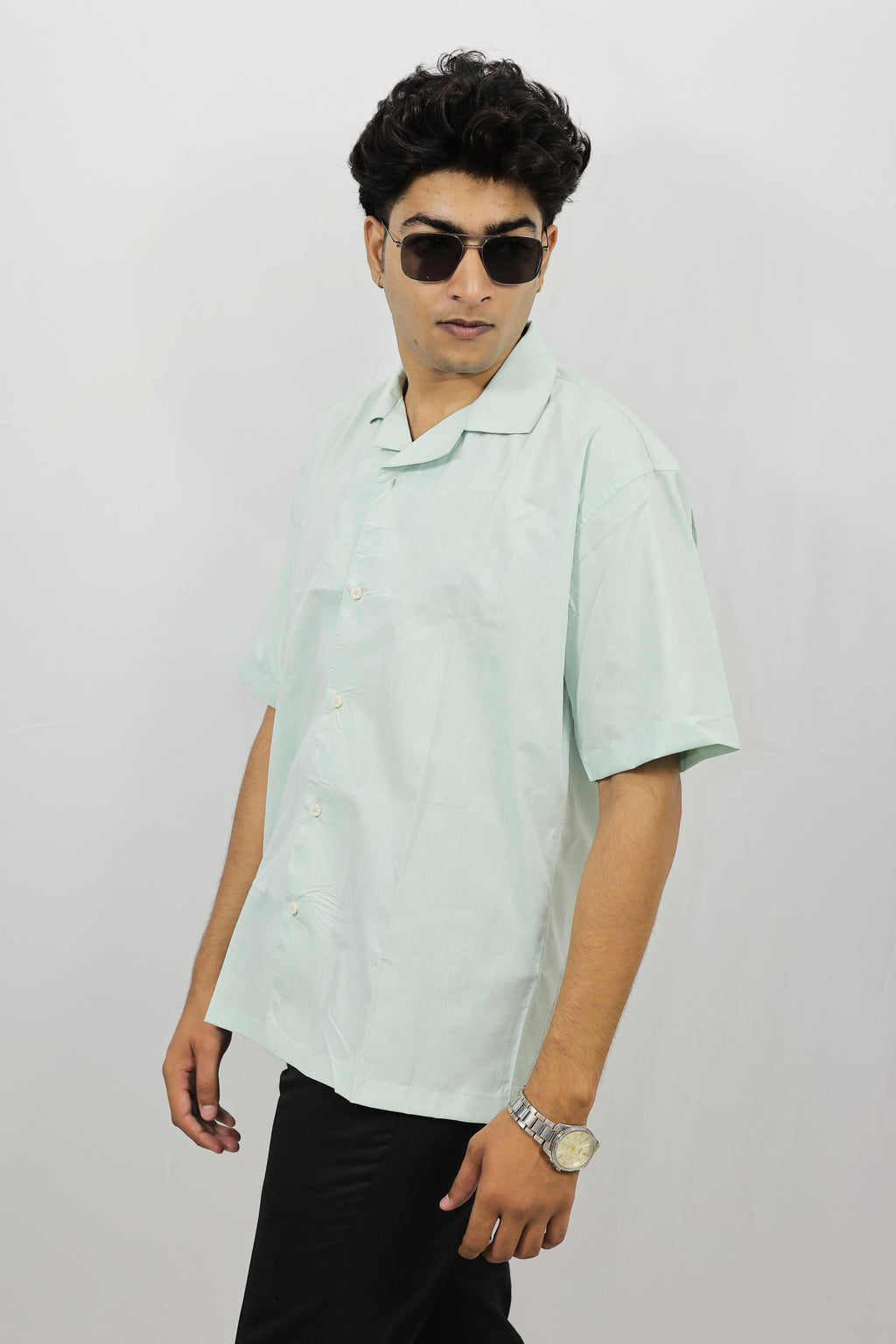 Cardamom  Oversized Half Shirt