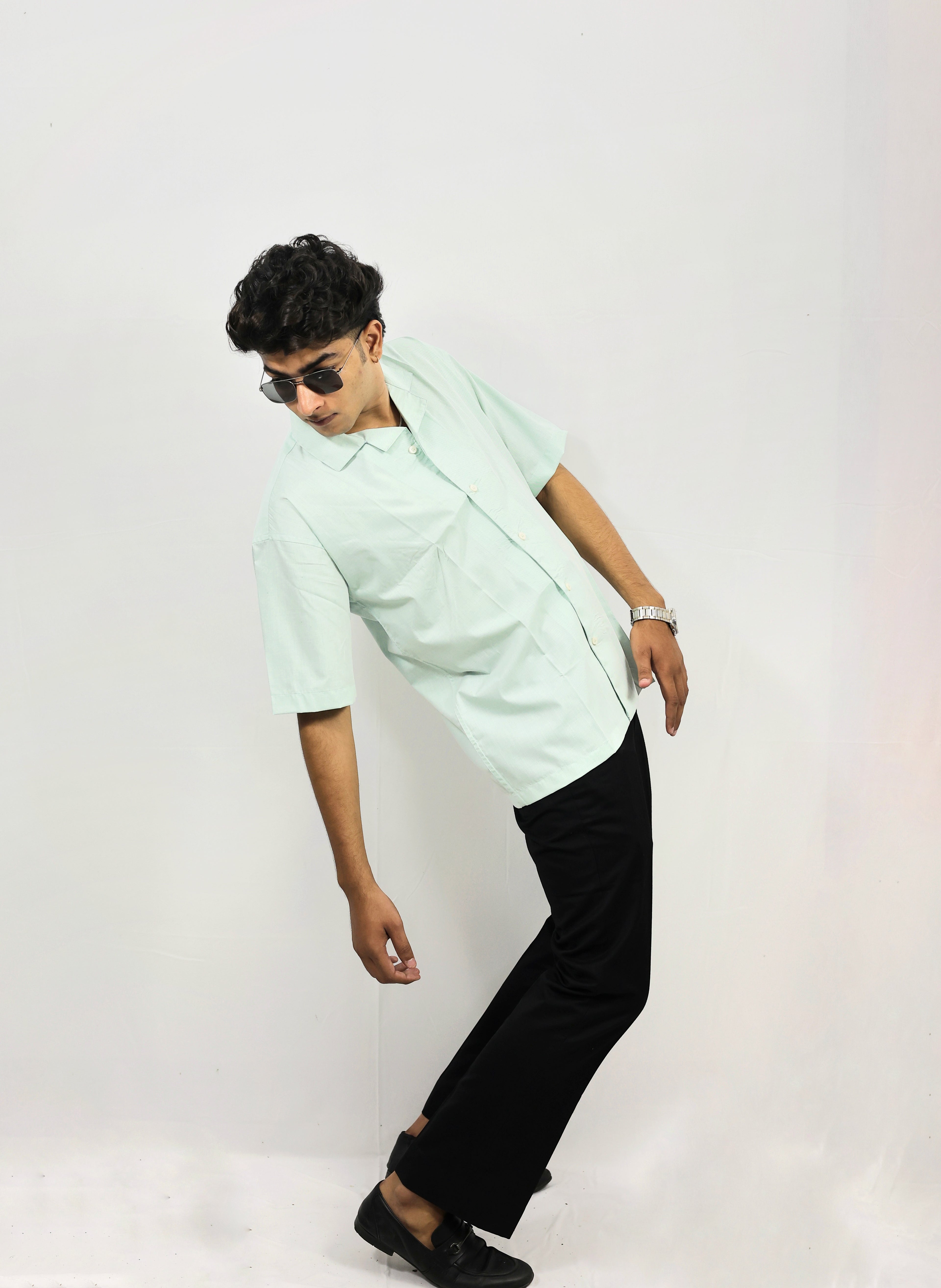 Cardamom  Oversized Half Shirt