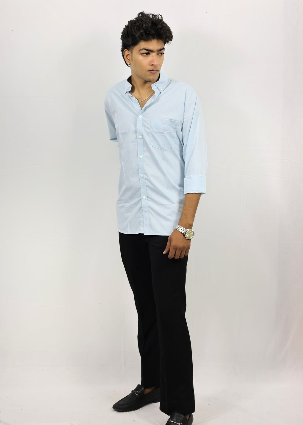 Sky Blue Solid Shirt