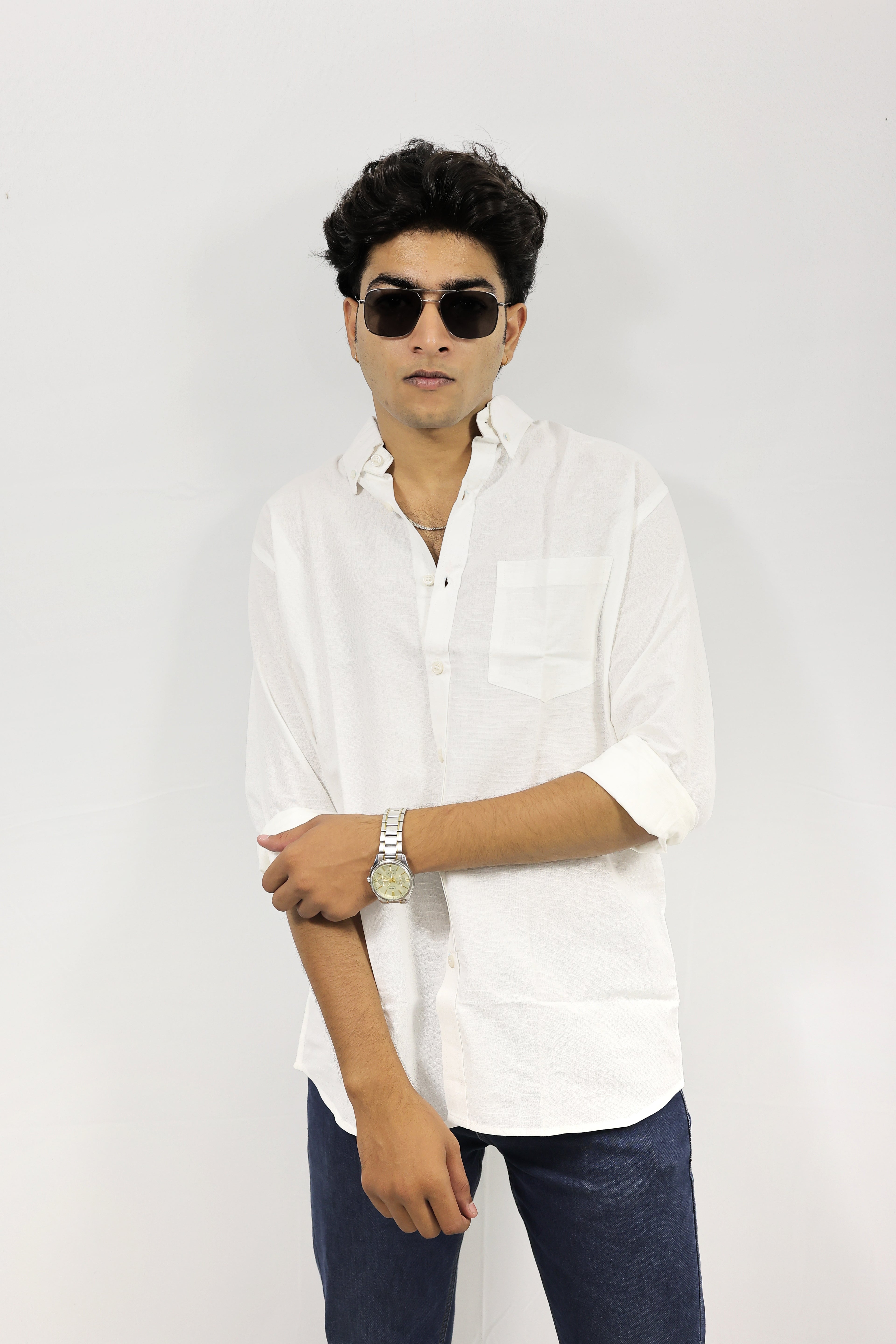 White Linen Shirt