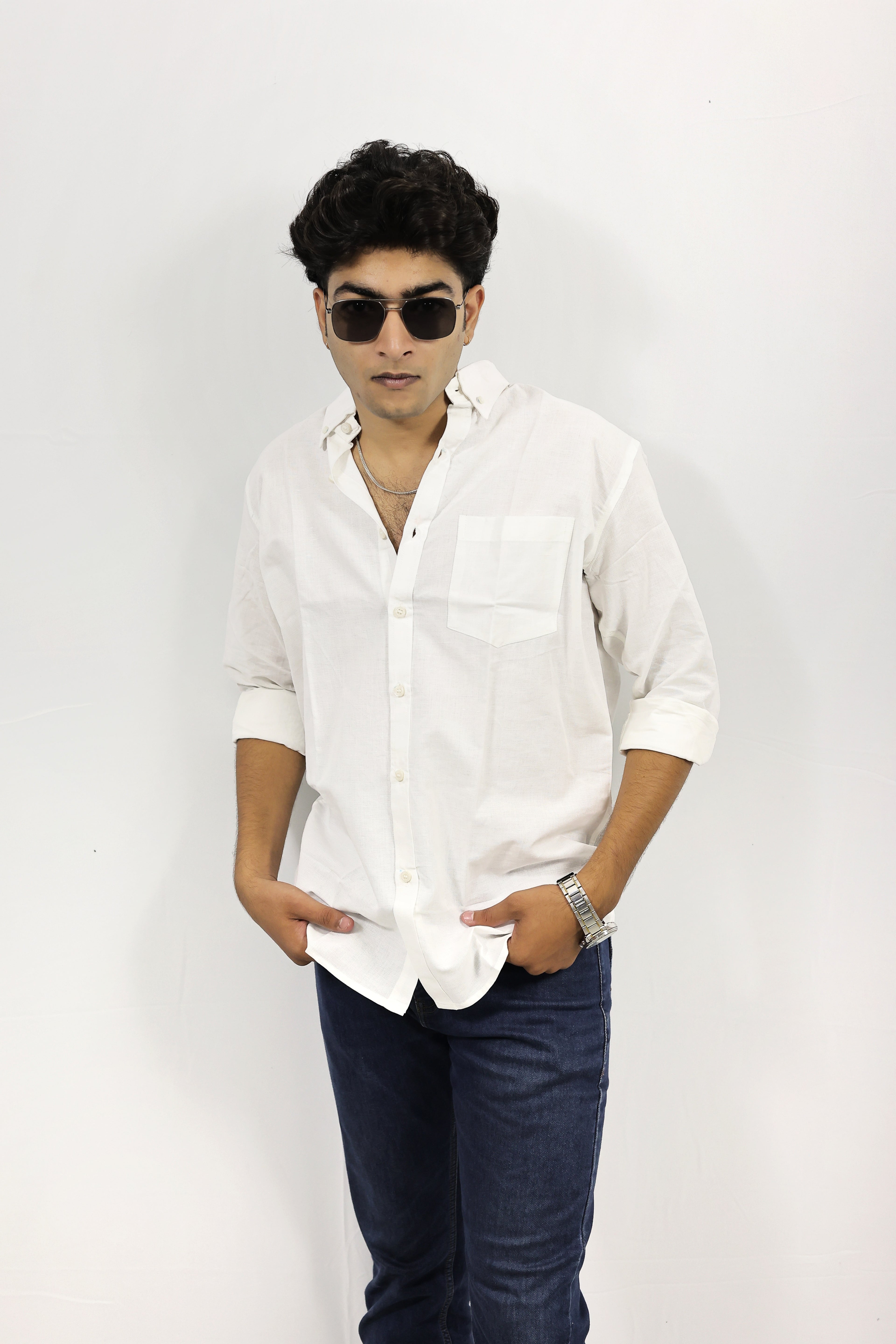 White Linen Shirt