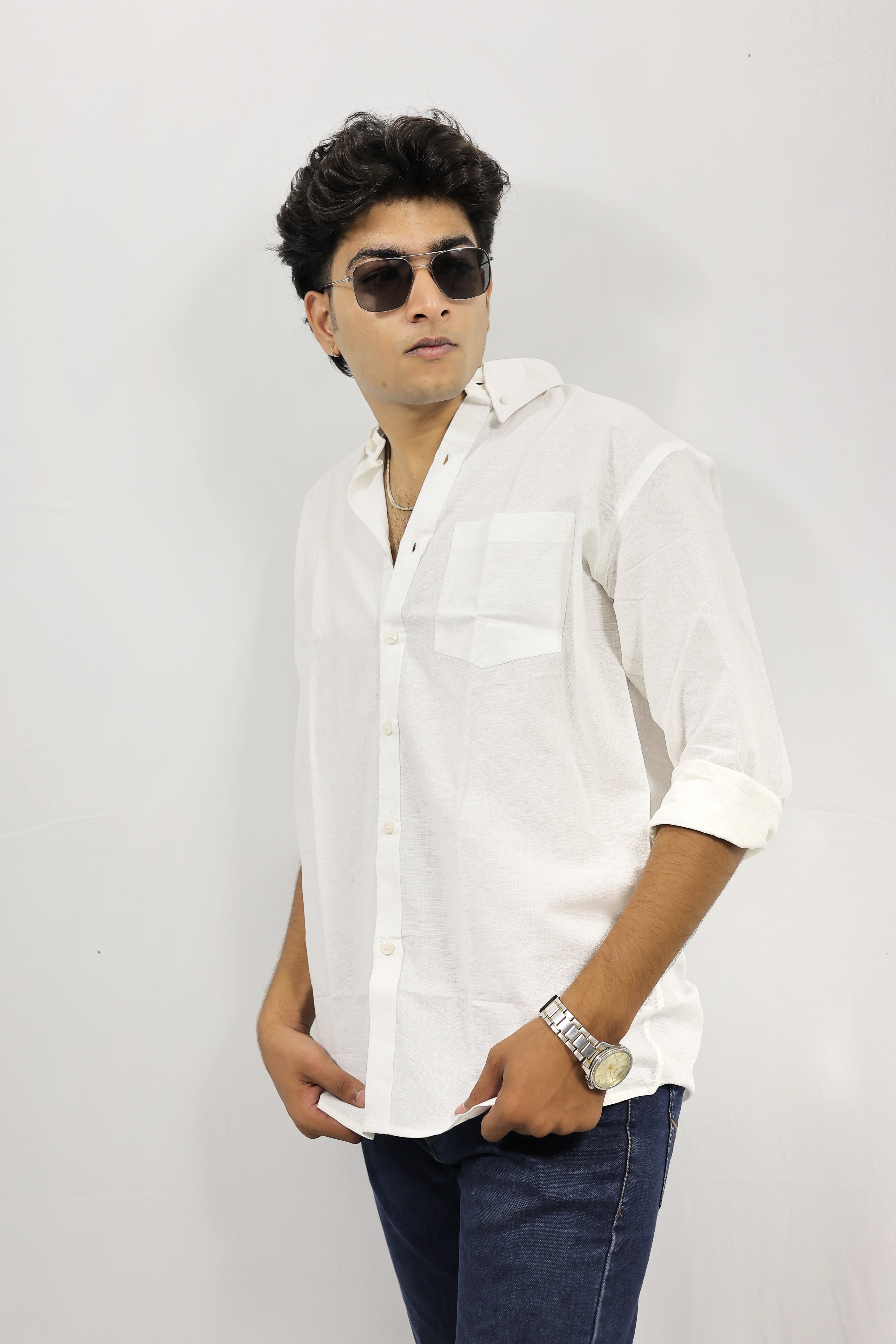 White Linen Shirt