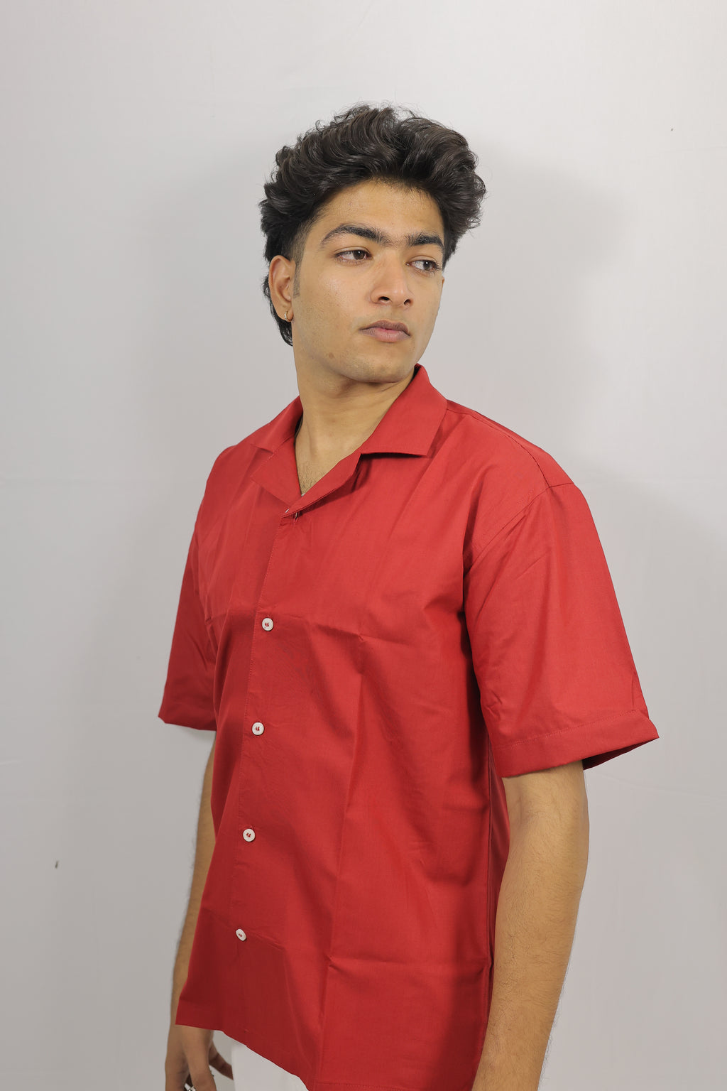 Red half sleeve shirt