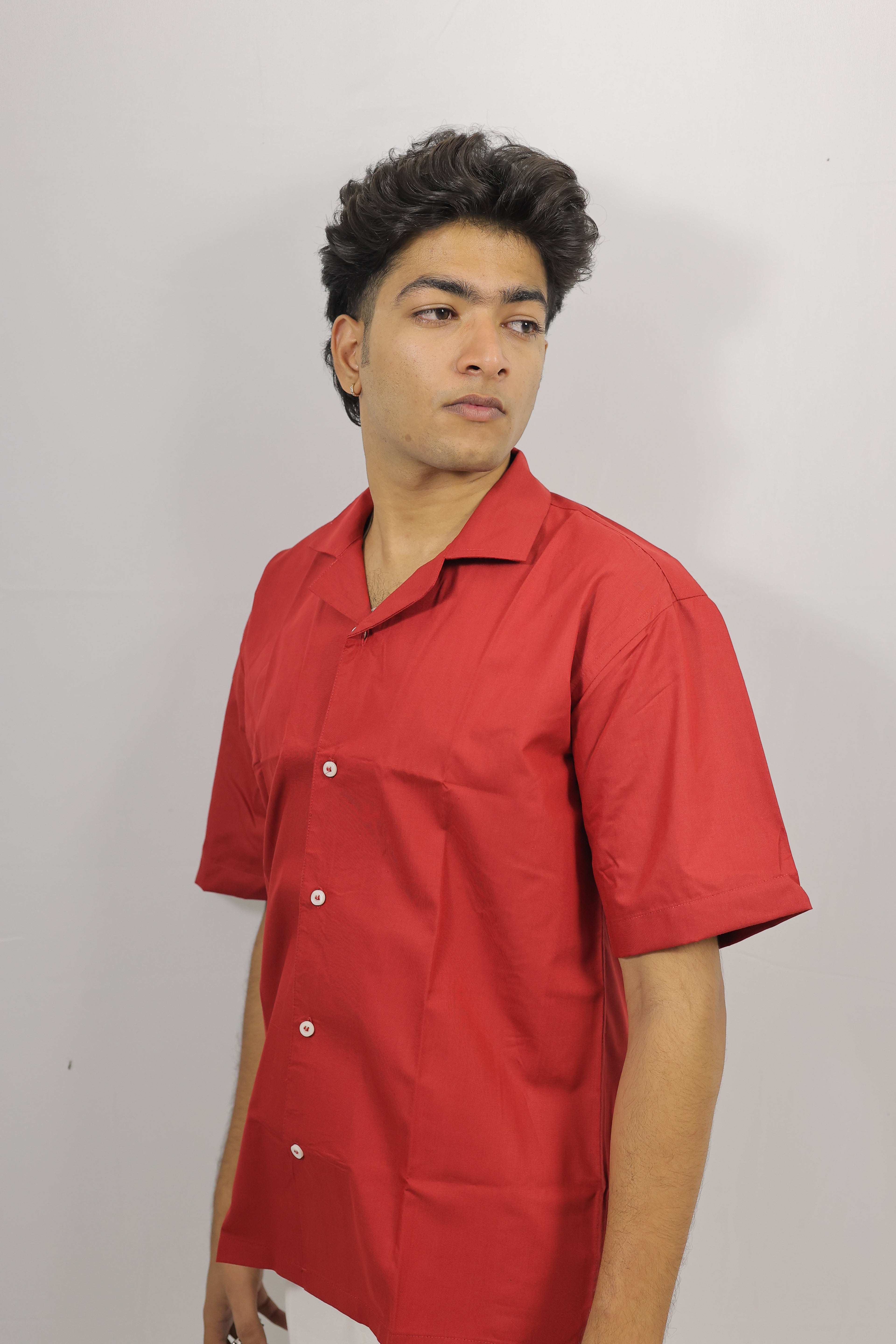 Red half sleeve shirt