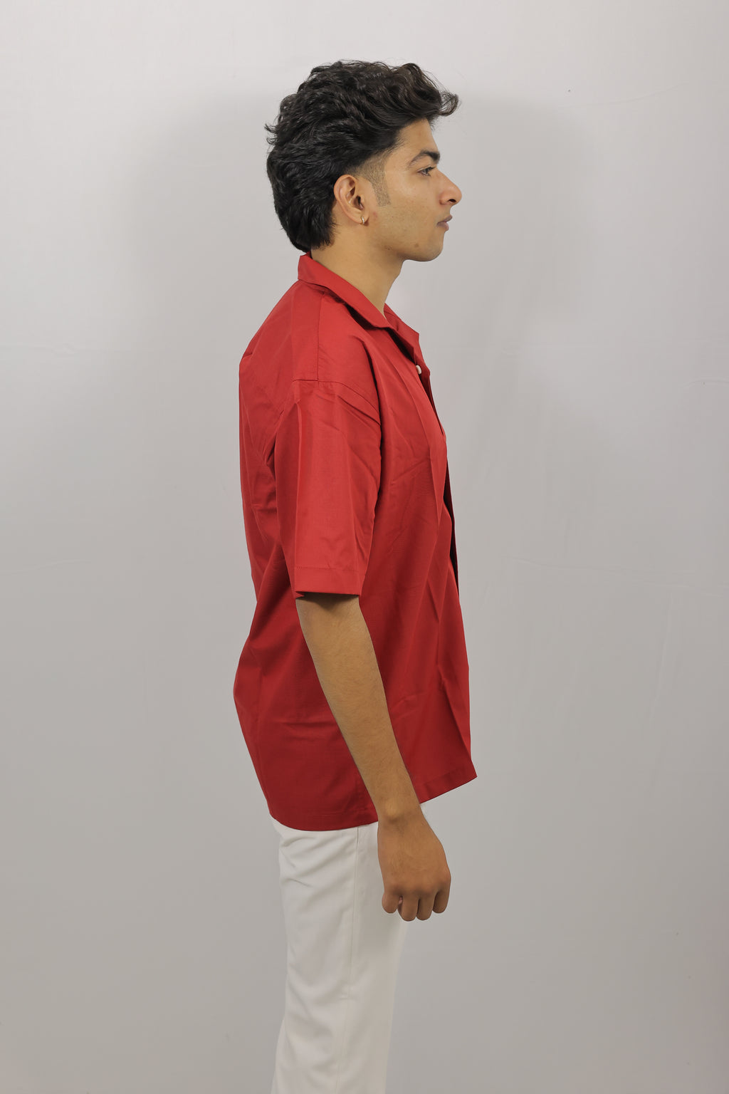 Red half sleeve shirt