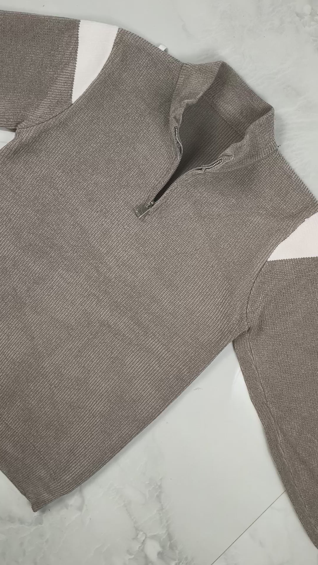 Knitted Zipper Sweater